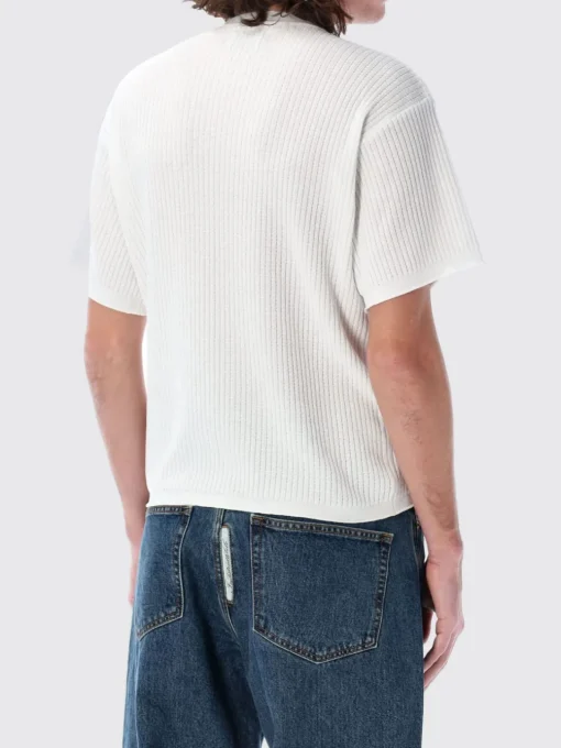T-shirt con lavorazione a nido d'ape in cotoneMagliano