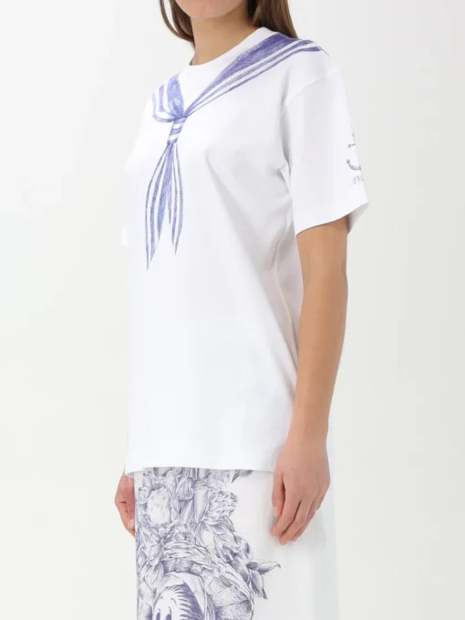 T-shirt con stampa nodo da marinaio Moschino Couture