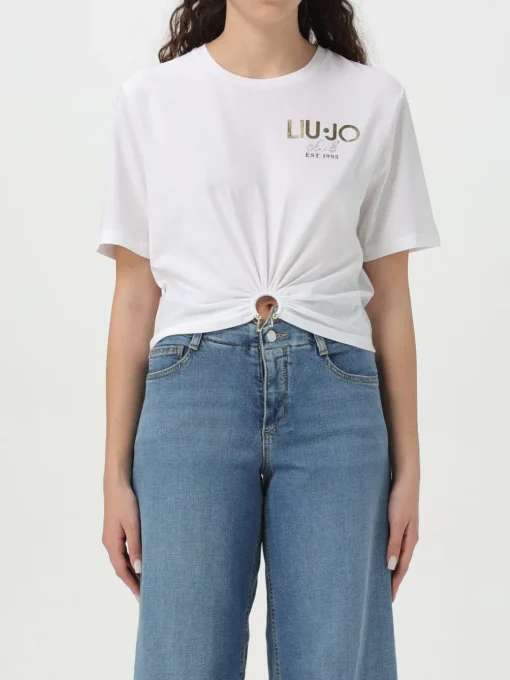 T-shirt crop con logo Liu Jo