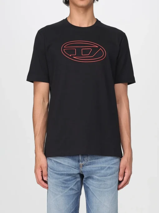 T-shirt Diesel in cotone con monogram