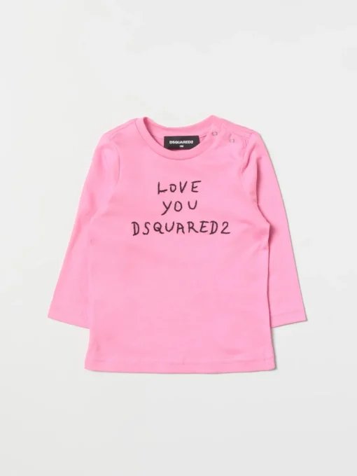 T-shirt Dsquared2 Junior con scritta "Love you"