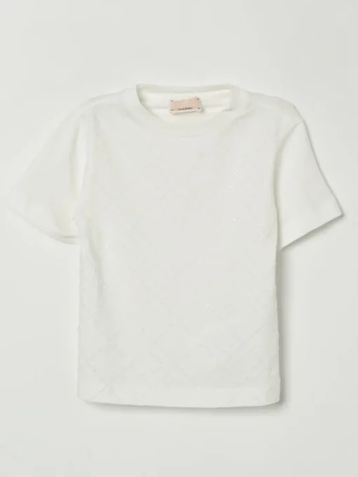 T-shirt Elisabetta Franchi La Mia Bambina in cotone con strass