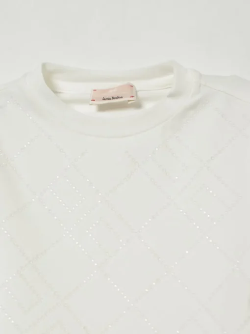T-shirt Elisabetta Franchi La Mia Bambina in cotone con strass