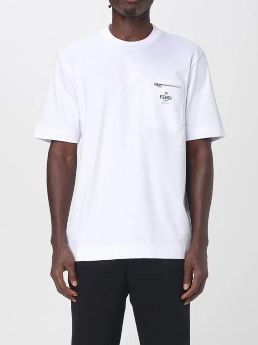 T-shirt Fendi in cotone con logo