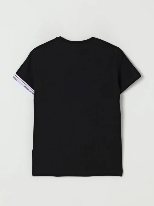 T-shirt in cotone con banda logata Dsquared2