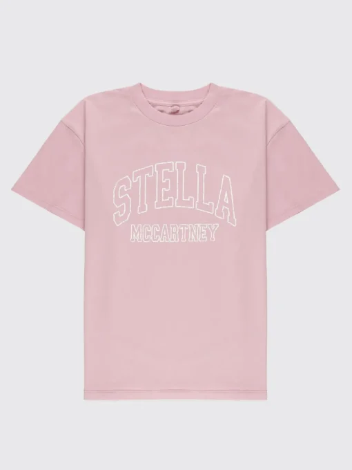 T-shirt in cotone con logo Stella McCartney Kids
