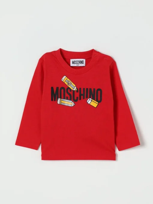 T-shirt in cotone con logo Moschino