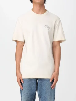 T-shirt in cotone con logo Golden Goose
