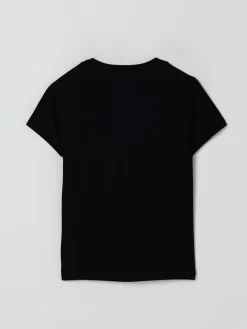 T-shirt in cotone con logo multicolor Balmain