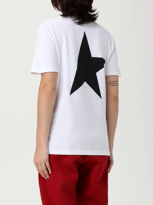 T-shirt in cotone con logo Golden Goose