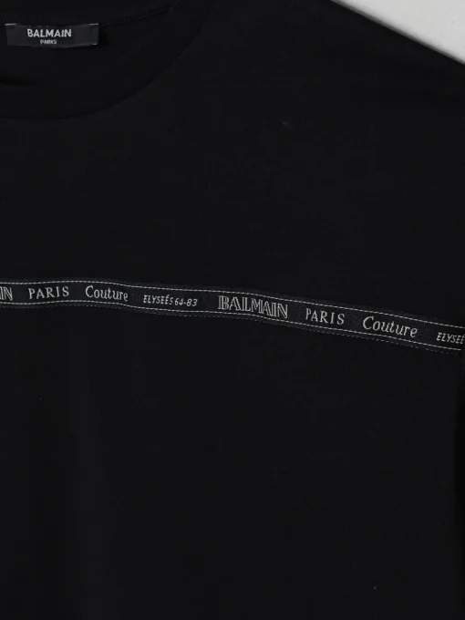 T-shirt in cotone con logo Balmain