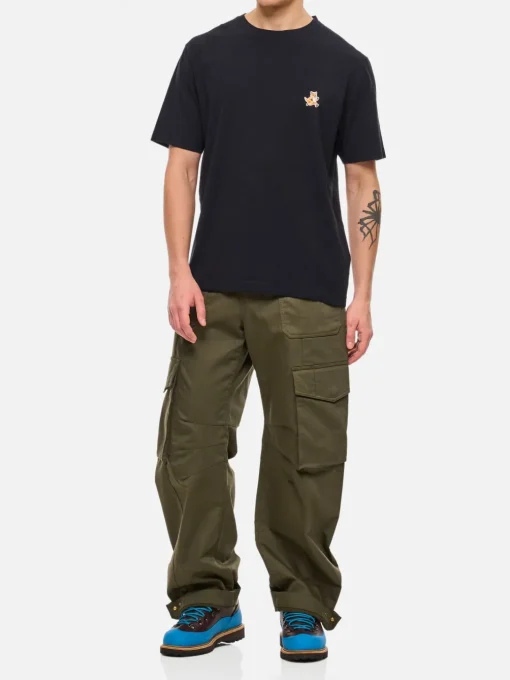 T-shirt in cotone con logo Maison Kitsuné