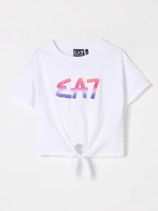 T-shirt in cotone con logo EA7