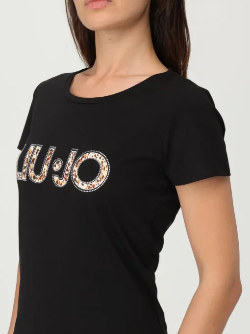 T-shirt in cotone con logo Liu Jo