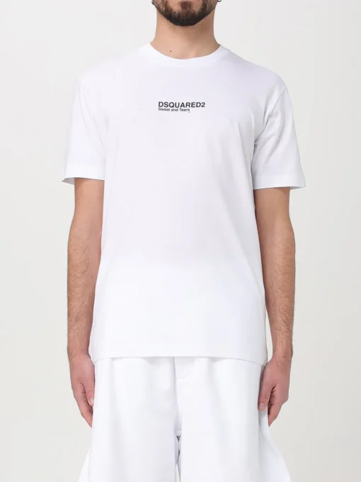 T-shirt in cotone con logo Dsquared2