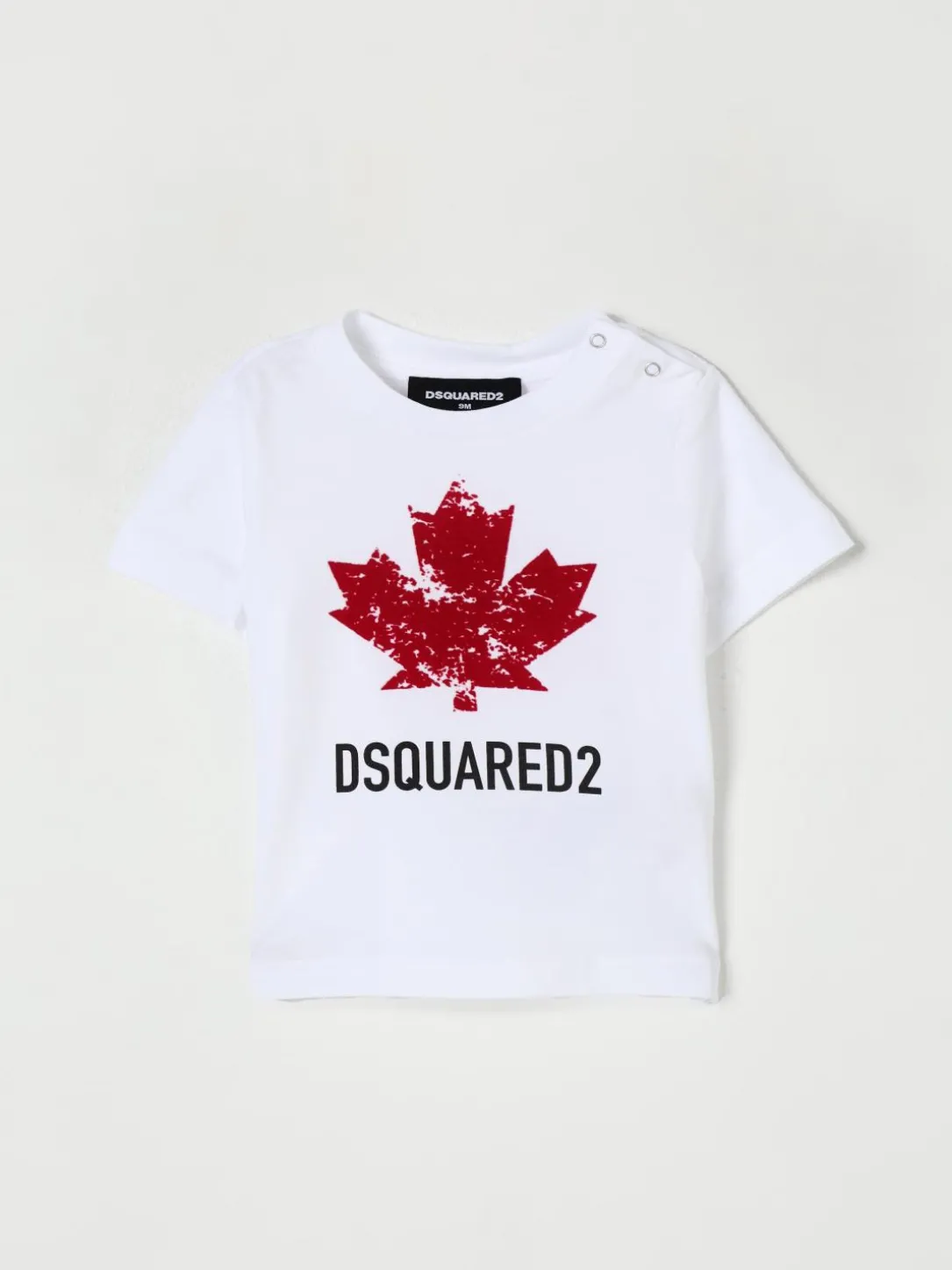 T-shirt in cotone con logo DsQuared2