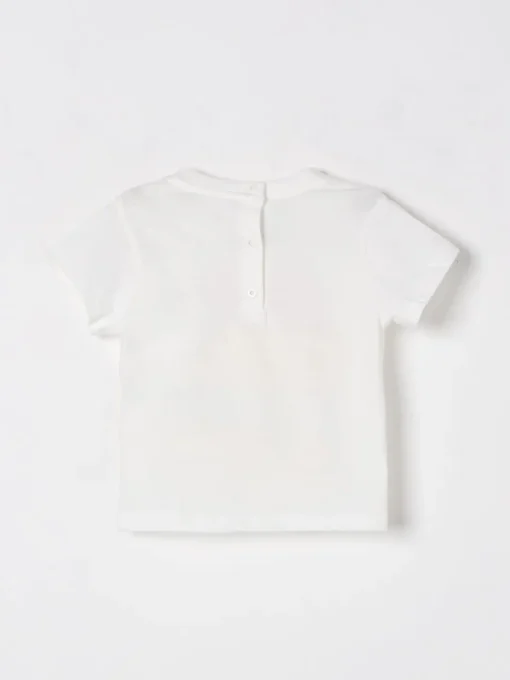 T-shirt in cotone con logo bicolor Fendi