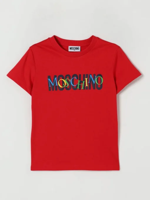 T-shirt in cotone con logo Moschino