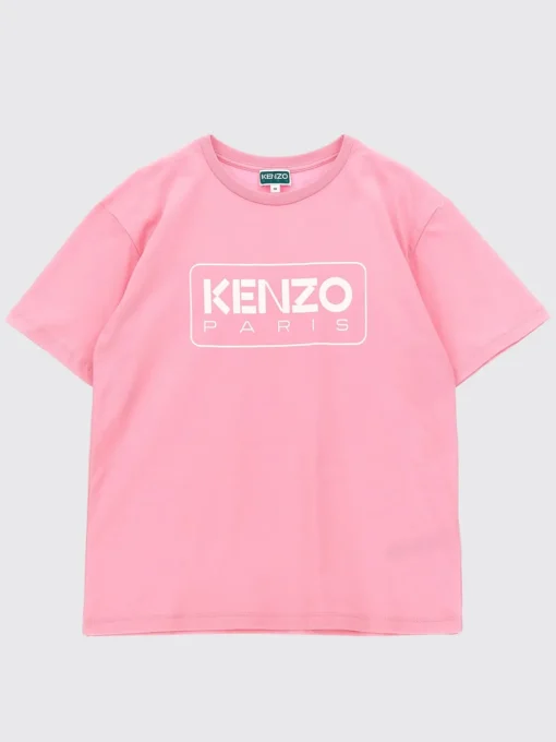 T-shirt in cotone con logo Kenzo Kids
