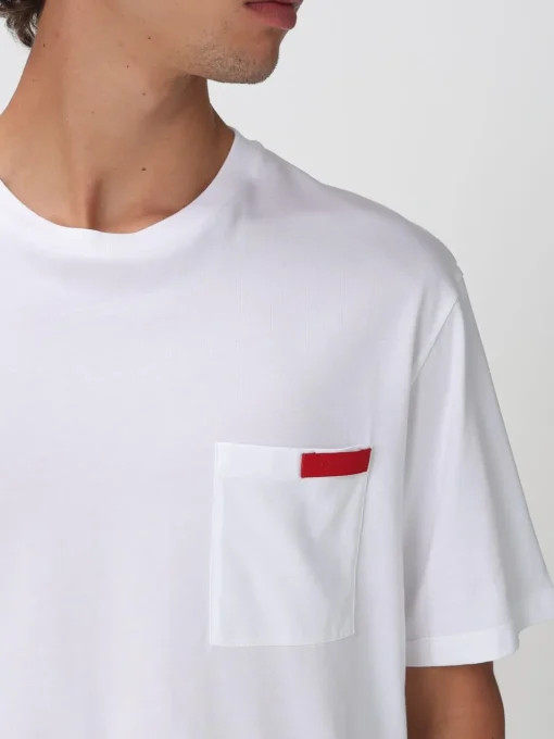 T-shirt in cotone con logo Ferrari