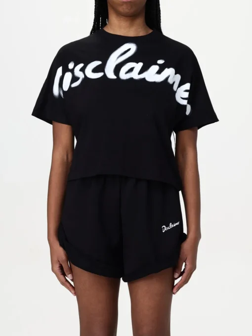 T-shirt in cotone con maxi logo Disclaimer
