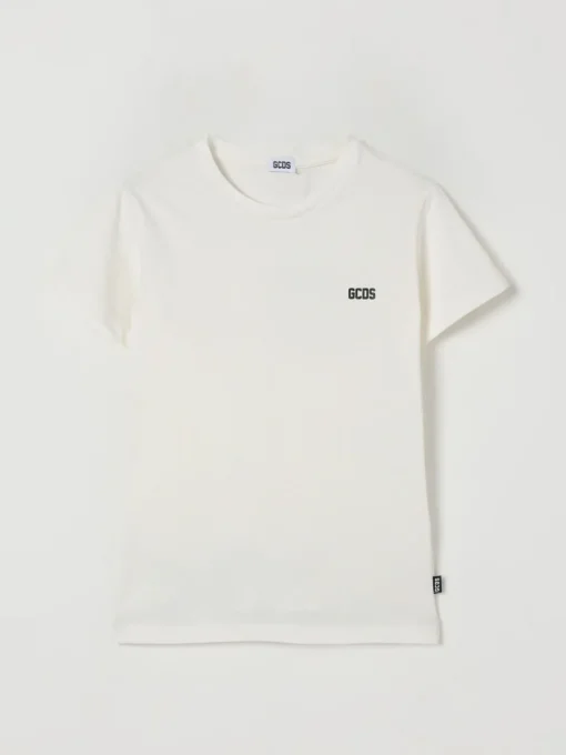 T-shirt in cotone con maxi logo GCDS Junior