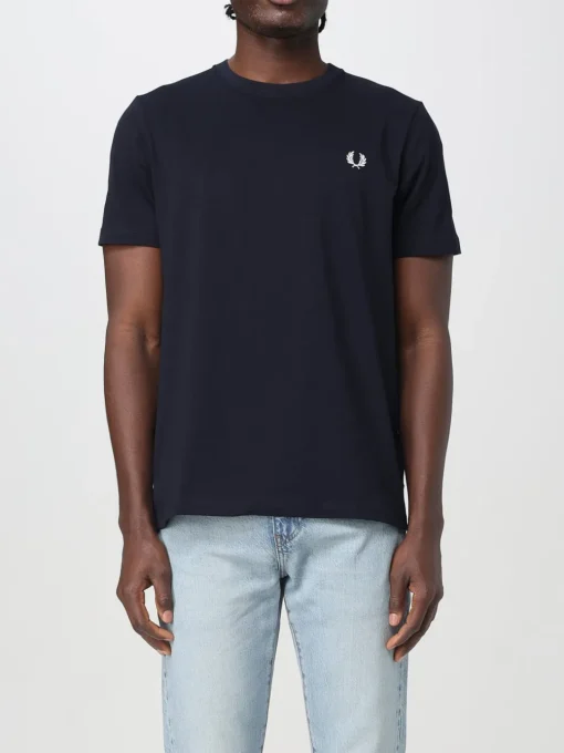 T-shirt in cotone con mini logo Fred Perry