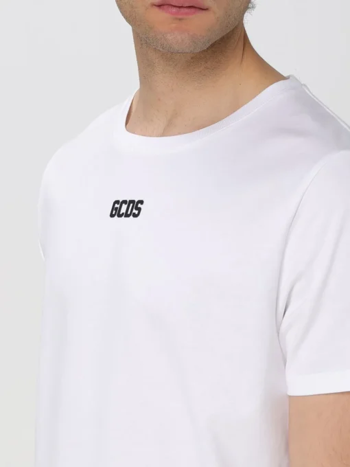 T-shirt in cotone con mini logo GCDS