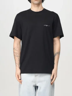 T-shirt in cotone con mini logo MSGM