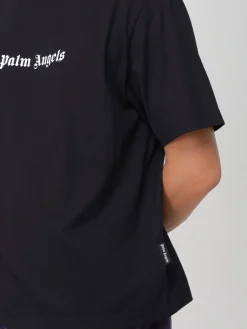 T-shirt in cotone con mini logo Palm Angels