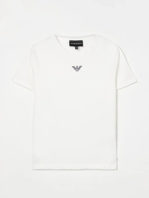 T-shirt in cotone con mini logo Emporio Armani