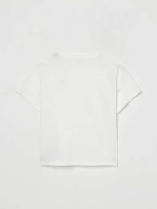 T-shirt in cotone con monogramma MK di strass Michael Kors
