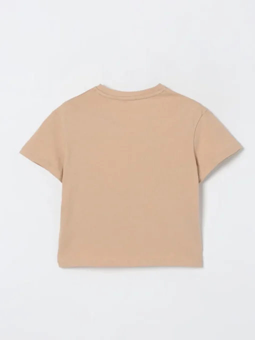 T-shirt in cotone con monogramma MK di strass Michael Kors