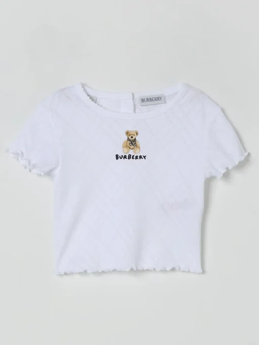 T-shirt in cotone con orsetto Thomas Burberry