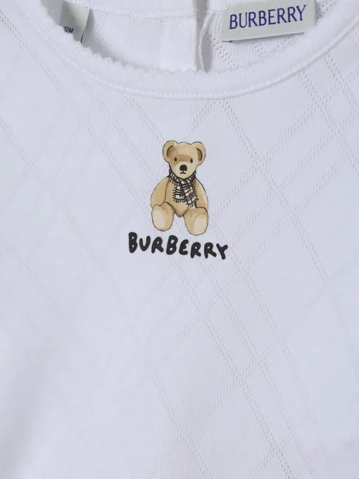 T-shirt in cotone con orsetto Thomas Burberry