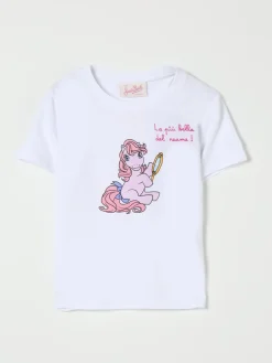 T-shirt in cotone con stampa logo Mc2 Saint Barth