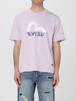 T-shirt in cotone con stampa logo Evisu