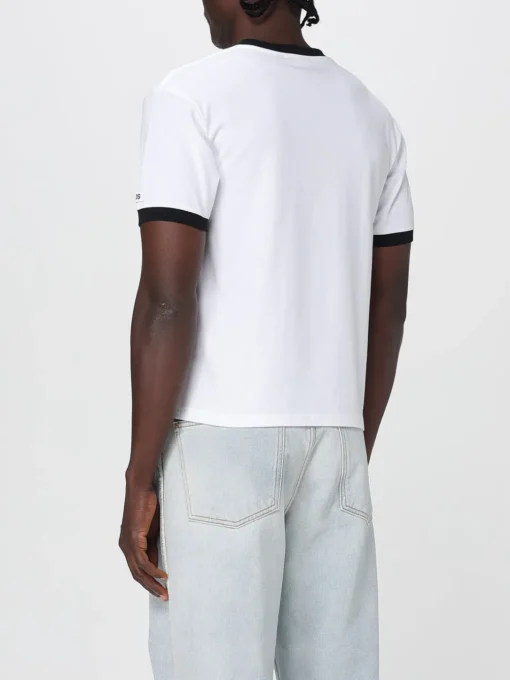 T-shirt in cotone con stampa logo GCDS