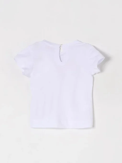 T-shirt in cotone con stampa fiocco Monnalisa