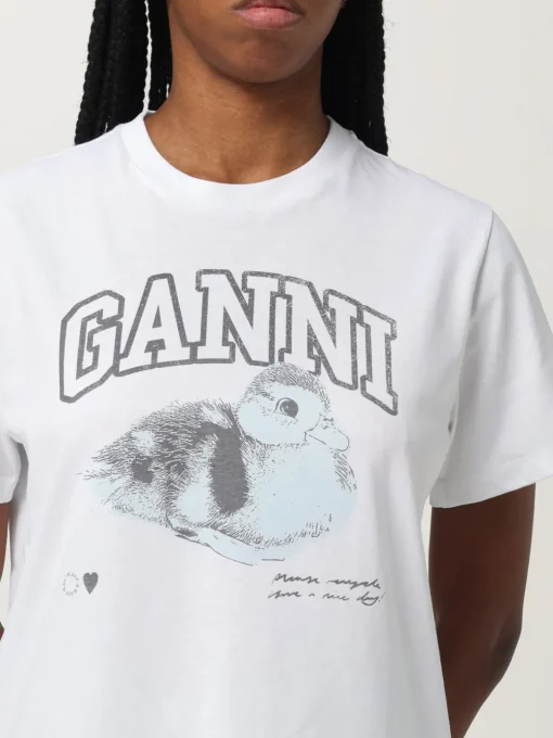 T-shirt in cotone con stampa grafica Ganni