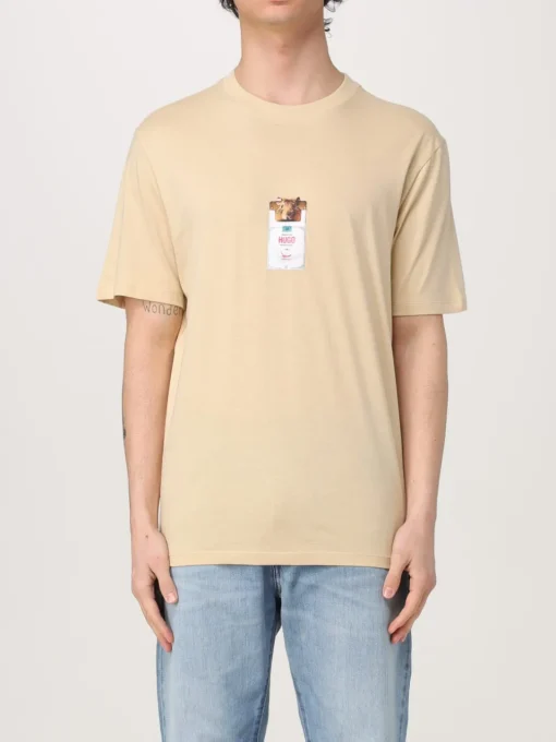 T-shirt in cotone con stampa grafica Hugo