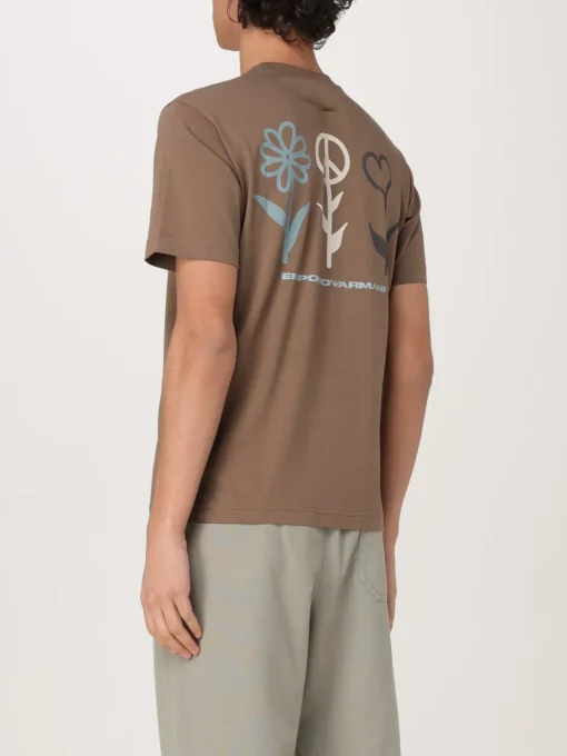 T-shirt in cotone con stampa grafica Emporio Armani