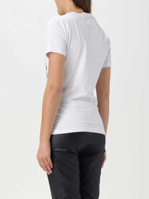 T-shirt in cotone con stampa V Versace Jeans Couture