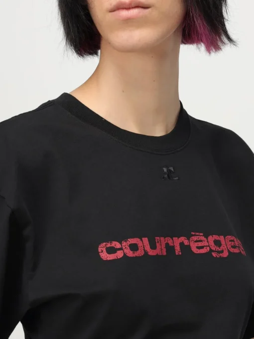 T-shirt in cotone Courréges con logo