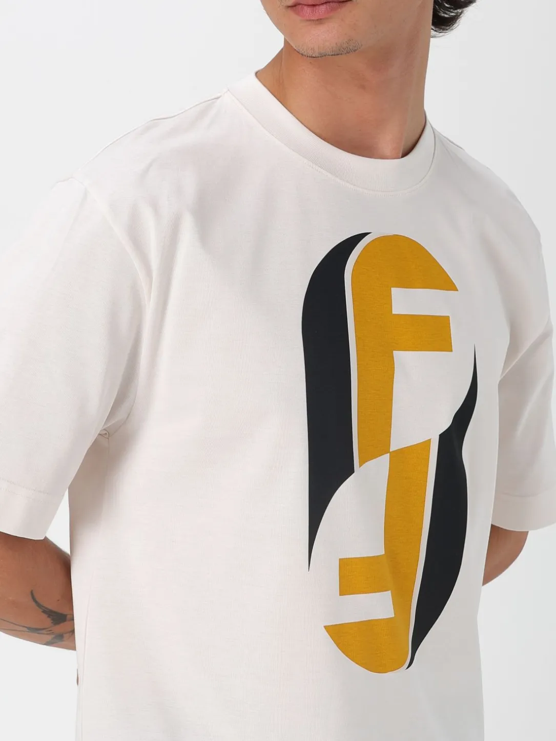 T-shirt in cotone FF Fendi