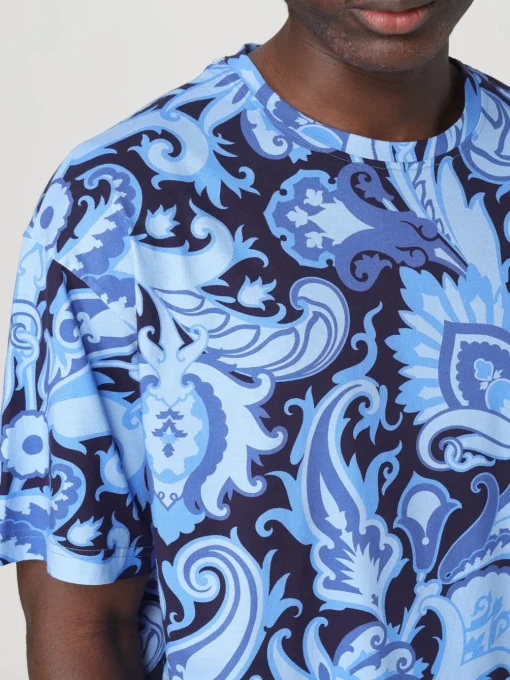 T-shirt in cotone paisley Etro