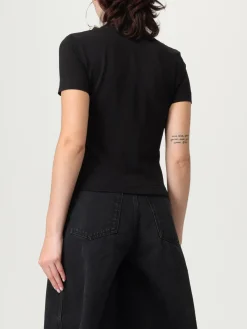 T-shirt in cotone slim con logo Jacquemus