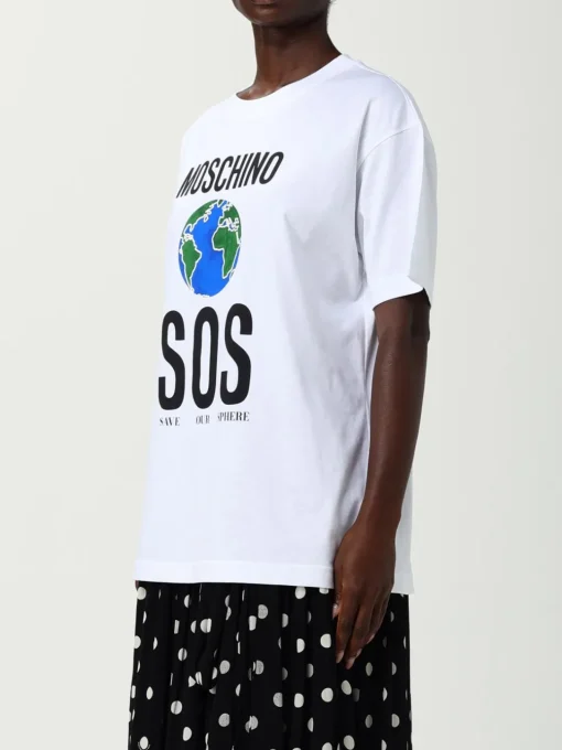 T-shirt in cotone stampata Moschino Couture
