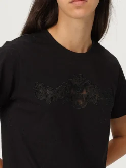 T-shirt in cotone Twinset con logo ricamato