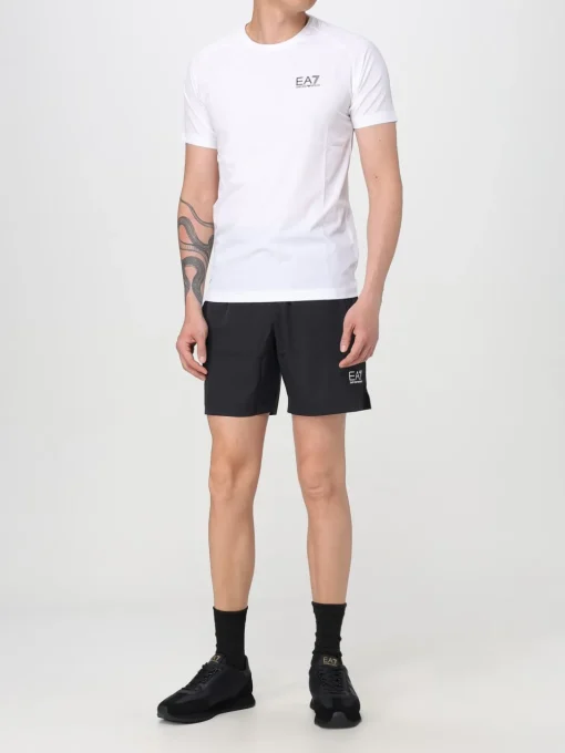 T-shirt in poliestere con logo Ea7